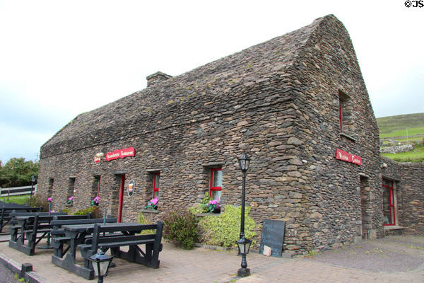 Stone House restaurant (2000) built to blend in with its surroundings on loop road around Dingle Peninsula. Ireland.