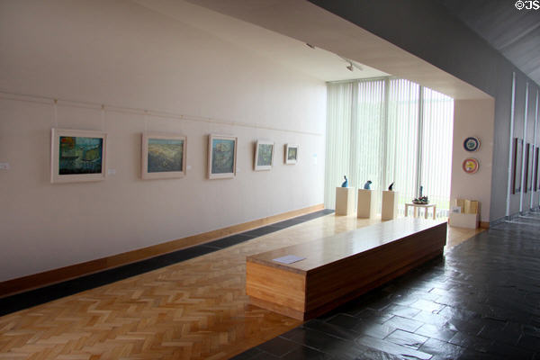 Artwork display at Great Blasket Centre museum on Dingle Peninsula. Ireland.
