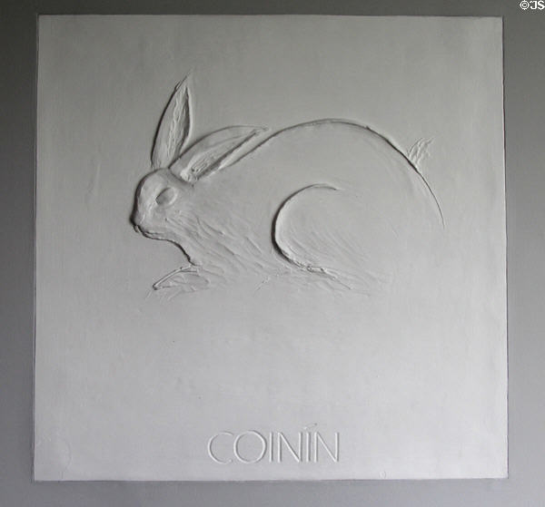 Relief of rabbit (coinin) at Great Blasket Centre museum on Dingle Peninsula. Ireland.