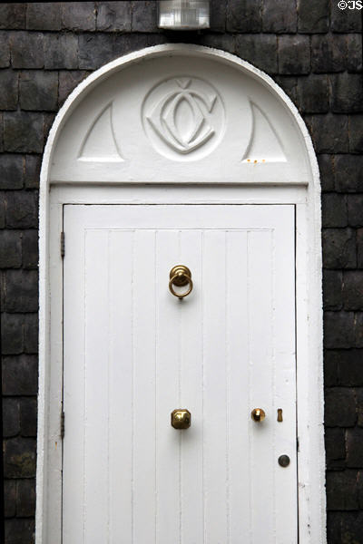 Entrance door at Derrynane House. Ireland.