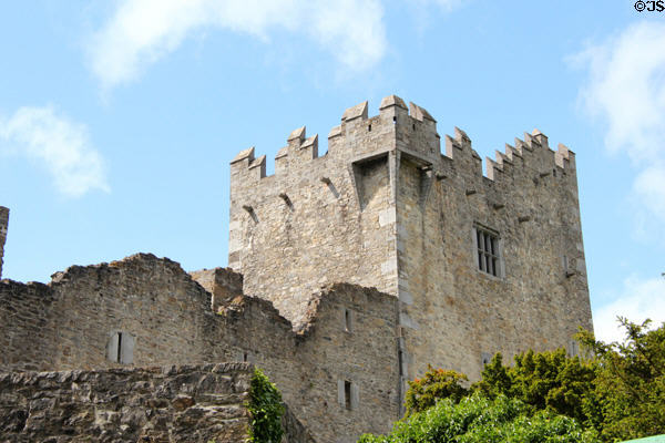 Details of tower of Ross Castle in Killarney National Park. Killarney, Ireland.