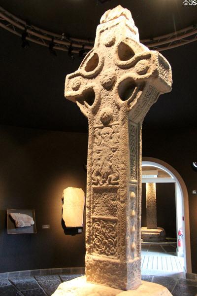 South Cross (original) (c9thC) at Clonmacnoise museum. Ireland.