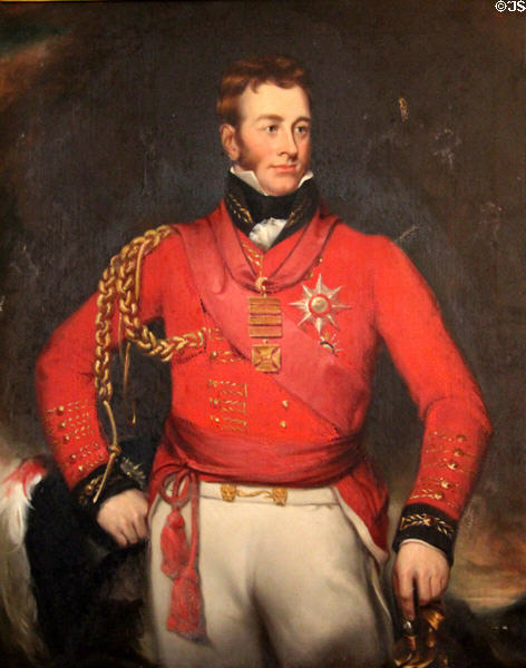 Portrait of Maj. Gen. Sir Edward Pakenham (1778-1815) commander of British forces at Battle of New Orleans at Strokestown Park. Vesnoy, Ireland.