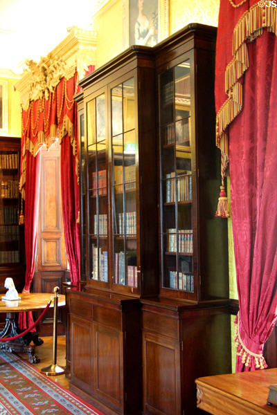 Library bookcase in parlor at Kilkenny Castle. Ireland.