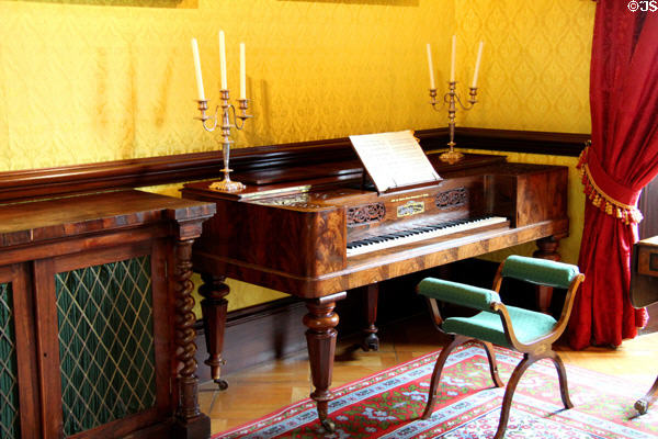 Collard & Collard square piano (19thC) in parlor at Kilkenny Castle. Ireland.