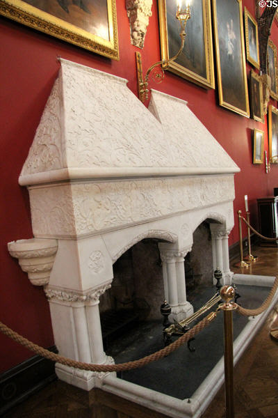 Fireplace by J.H. Pollen of Dublin in picture gallery at Kilkenny Castle. Ireland.