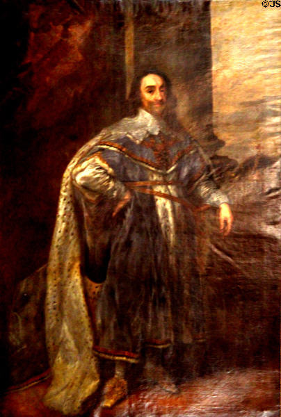 Portrait (17thC) of King Charles I attrib. James Gandy after van Dyck at Kilkenny Castle. Ireland.