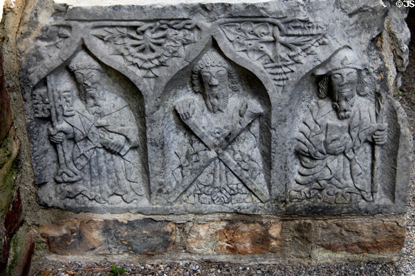 Carved saints Peter, Andrew & James the Greater at Jerpoint Abbey. Ireland.