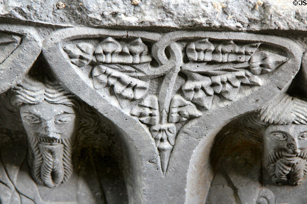 Details of Celtic carvings at Jerpoint Abbey. Ireland.