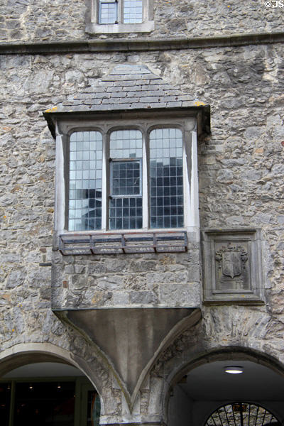 Facade of Rothe House with projecting window. Kilkenny, Ireland.