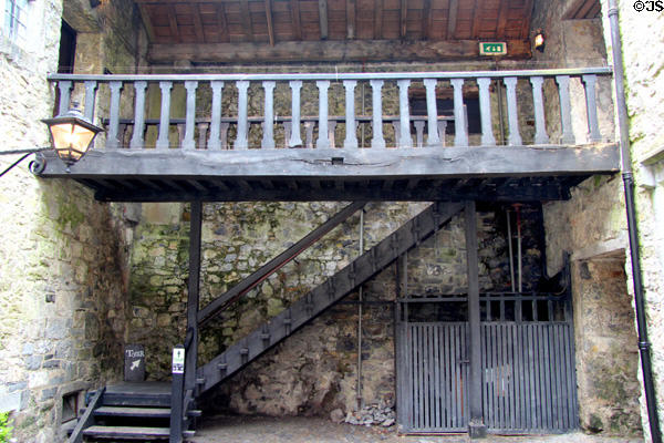 Exterior stairway at Rothe House. Kilkenny, Ireland.