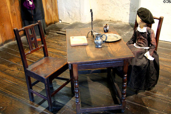 Medieval table & chairs at Rothe House. Kilkenny, Ireland.