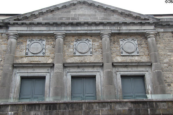 Upper facade of Kilkenny Old Jail & Courthouse on Parliament St. Kilkenny, Ireland.