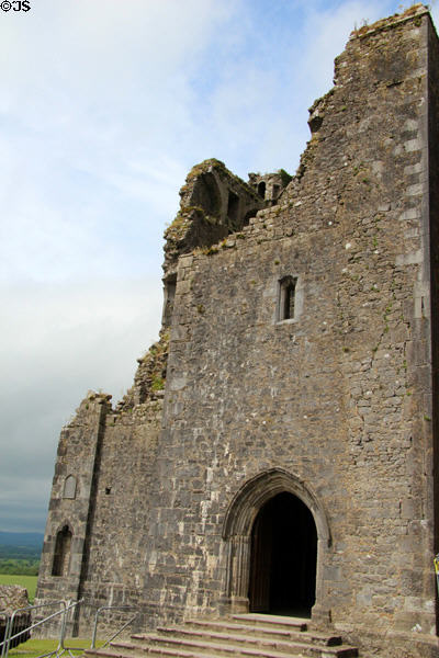 Cathedral porch entrance ruins (15thC) at Rock of Cashel. Cashel, Ireland.