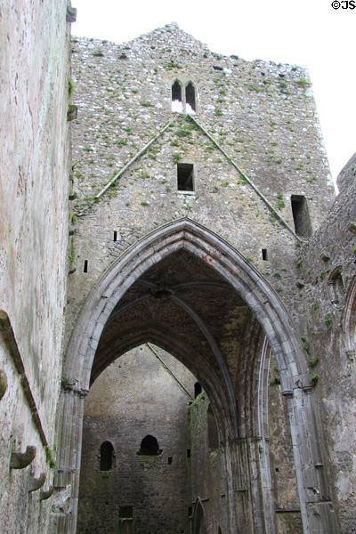 Cathedral central tower (14thC) at Rock of Cashel. Cashel, Ireland.