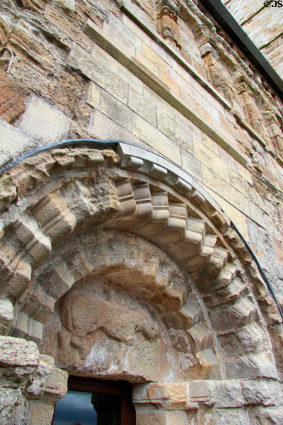 Romanesque entrance arch (12thC) of Cormac's Chapel at Rock of Cashel. Cashel, Ireland.