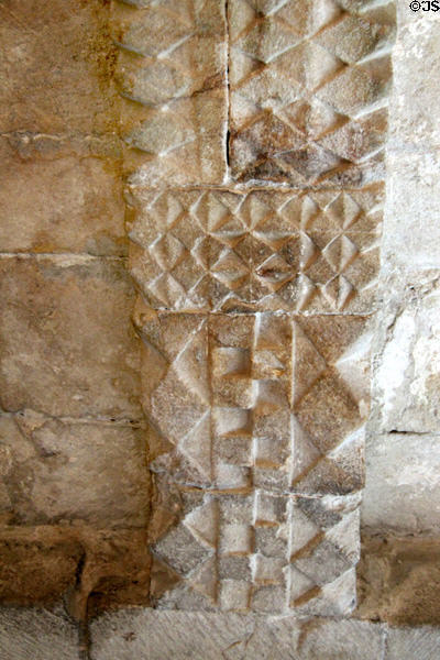 Carved designs (12thC) in Cormac's Chapel at Rock of Cashel. Cashel, Ireland.