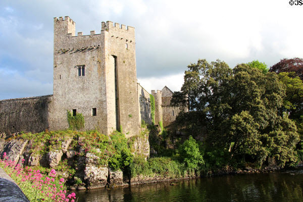 Medieval Cahir Castle built on rocky island in River Suir. Cahir, Ireland.