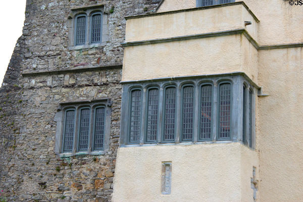 Elizabethan-style windows at Ormond Castle. Carrick-on-Suir, Ireland.