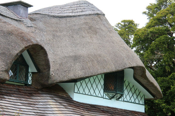 Thatch roof of Swiss Cottage. Cahir, Ireland.