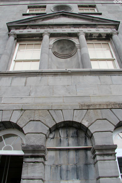 Detail of architecture of Waterford Bishop's Palace by Richard Castle, now part of Waterford Treasures Museum. Waterford, Ireland.