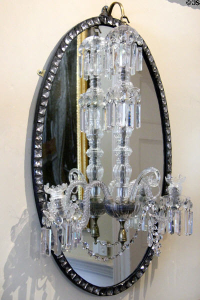 Irish chandelier on mirror (late 18thC) at Bishop's Palace. Waterford, Ireland.