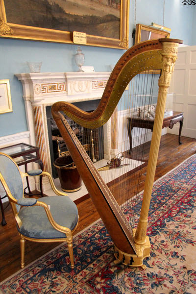Irish harp at Bishop's Palace. Waterford, Ireland.