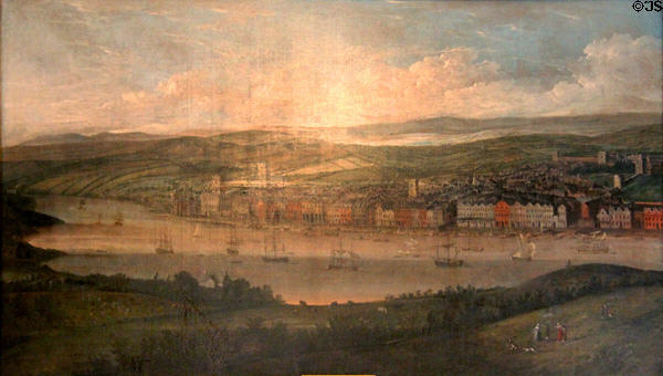 View of Waterford painting (1736) by Vender Hagen at Bishop's Palace. Waterford, Ireland.