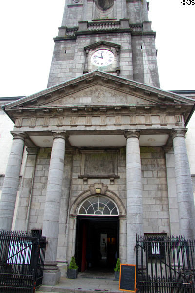 Neoclassical entrance facade of Christ Church Cathedral. Waterford, Ireland.