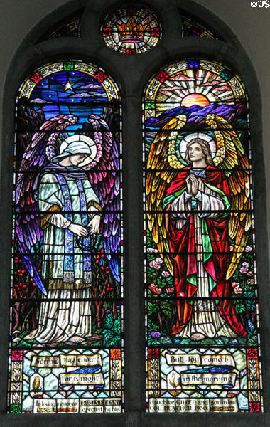 Sorrow & joy stained glass windows (1930) by Alfred E, Child at Christ Church Cathedral. Waterford, Ireland.