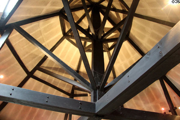 Beam structure supporting roof in Reginald's Tower. Waterford, Ireland.