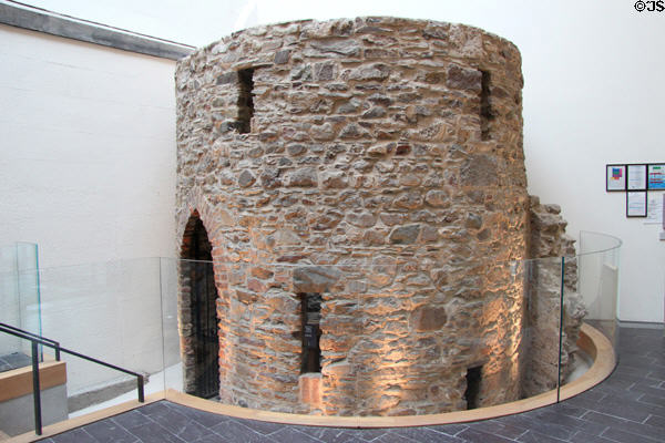 Medieval round tower now incorporated into Medieval Museum. Waterford, Ireland.