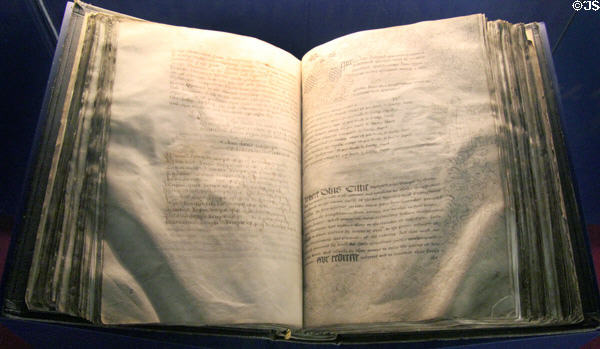 Great Parchment book of Waterford at Museum of Treasures. Waterford, Ireland.