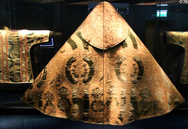 Medieval vestments discovered (1773) during demolition of old cathedral now at Museum of Treasures. Waterford, Ireland.