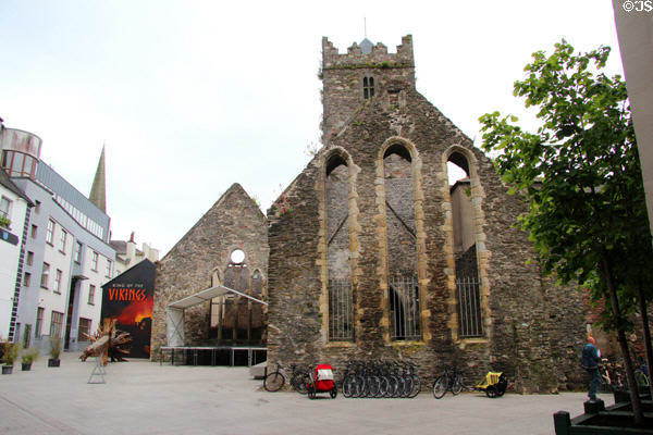 Blackfriars Abbey (ruin) & French church on Bailey's New St. Waterford, Ireland.