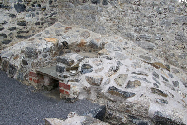 Foundation ruins of Desmond Castle. Adare, Ireland.