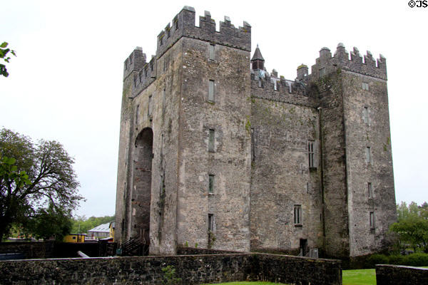 Profile of Bunratty Castle. County Clare, Ireland.