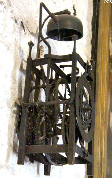 Very early clock at Bunratty Castle. County Clare, Ireland.