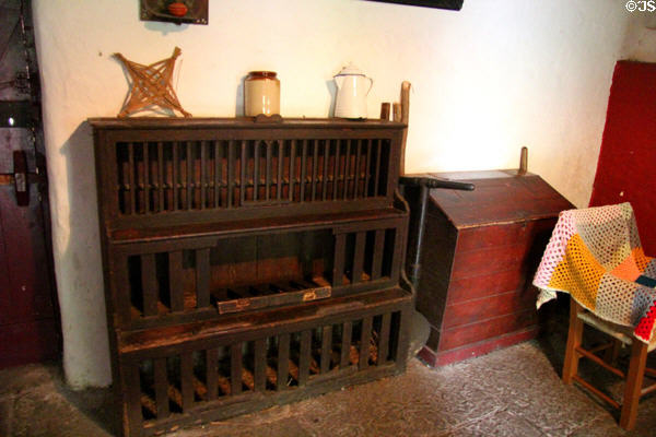 Farmhouse furniture in Shannon Farmhouse at Bunratty Castle & Folk Park. County Clare, Ireland.