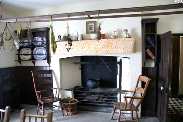 Kitchen in doctor's home at Bunratty Castle & Folk Park. County Clare, Ireland.
