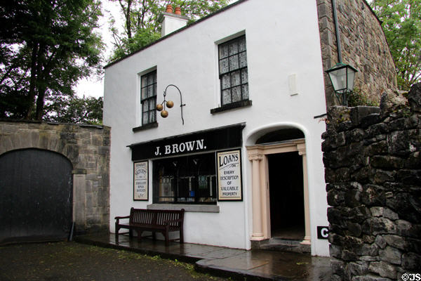 Brown's Pawnbroker at Bunratty Castle & Folk Park. County Clare, Ireland.