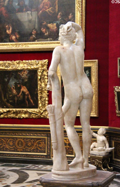 Apollo statue (2ndC CE) in Tribune at Uffizi Gallery. Florence, Italy.