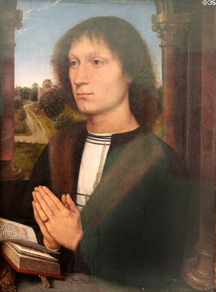 Portrait of Benedetto Portinari (1487) by Hans Memling at Uffizi Gallery. Florence, Italy.