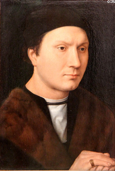 Portrait of a man (c1490) by Hans Memling at Uffizi Gallery. Florence, Italy.
