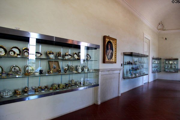 Gallery at Pitti Palace Ceramics Museum. Florence, Italy.