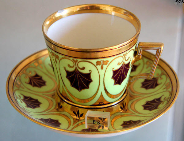Vienna porcelain cup & saucer (1802-11) at Pitti Palace Ceramics Museum. Florence, Italy.