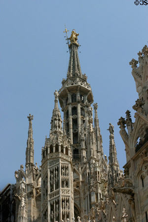 Duomo central tower. Milan, Italy.