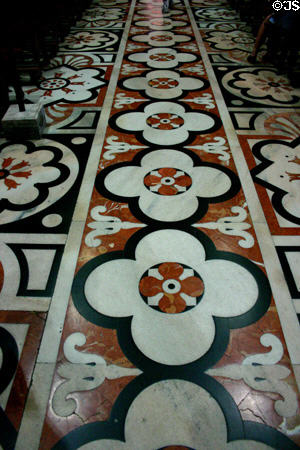 Inlaid floor of Duomo. Milan, Italy.