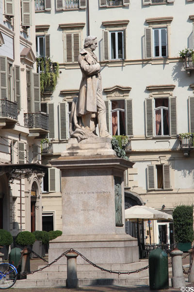 Monument to Vincenzo Gioberti, Italian unification philosopher (1801-52), on Piazza Carignano. Turin, Italy.