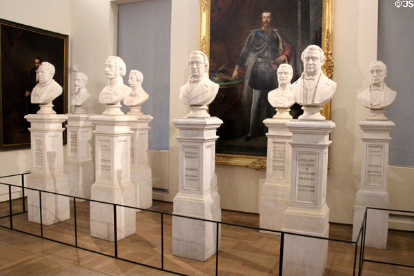 Busts of presidents of Italian Chamber of Deputies (c1847-9) at Risorgimento Museum. Turin, Italy.